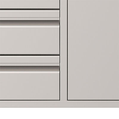 Stainless Steel Drawer Door Combo Trash Bin With Triple Drawer TLDDOI031